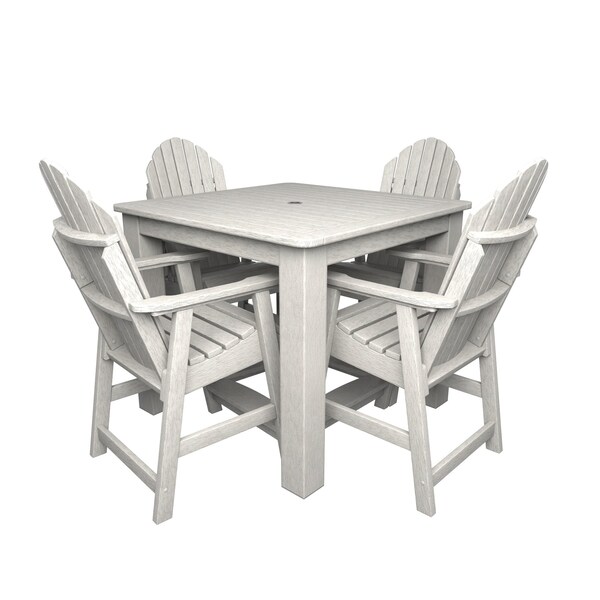 Highwood Usa Hamilton 5pc Square Counter Height Outdoor Patio Furniture Dining Set AD-CNA44-HGR - main